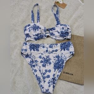 BNWT / Berlook / Large / Ruched Cutout Floral Bikini Set